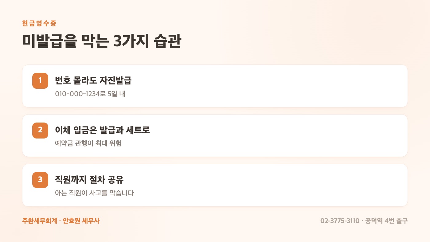 미발급을 막는 3가지 습관