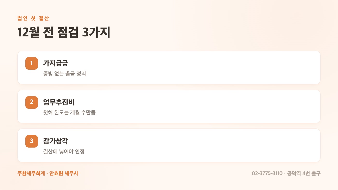 첫 결산 전 점검 3가지