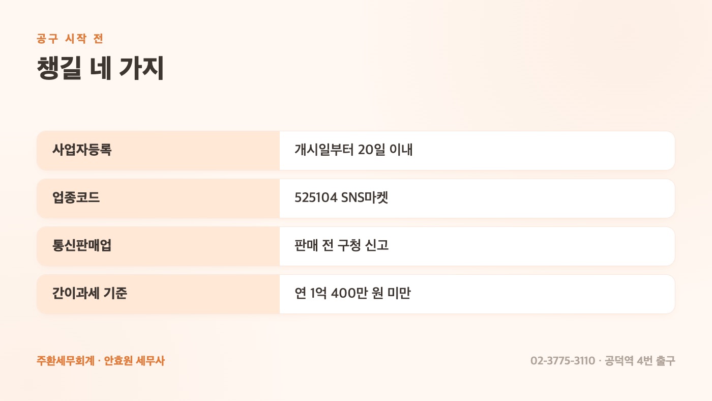 공동구매 시작 전 점검표