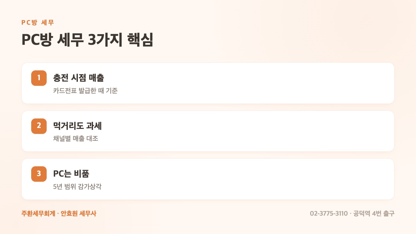 PC방 세무 3가지 핵심