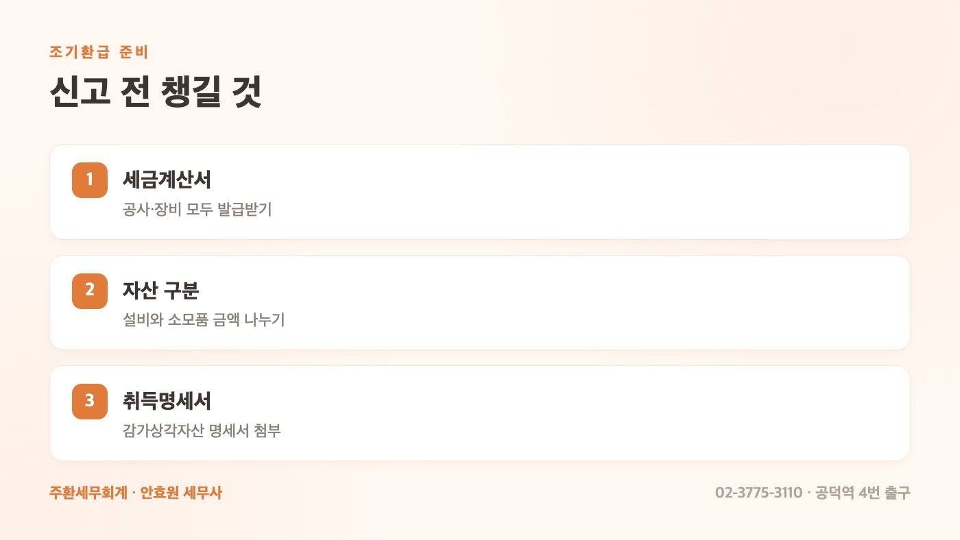 조기환급 받기 전 챙길 것